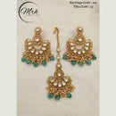 Jewel Addiction Copper Gold Plated Earrings With Mangtikka