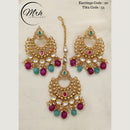 Jewel Addiction Copper Gold Plated Earrings With Mangtikka