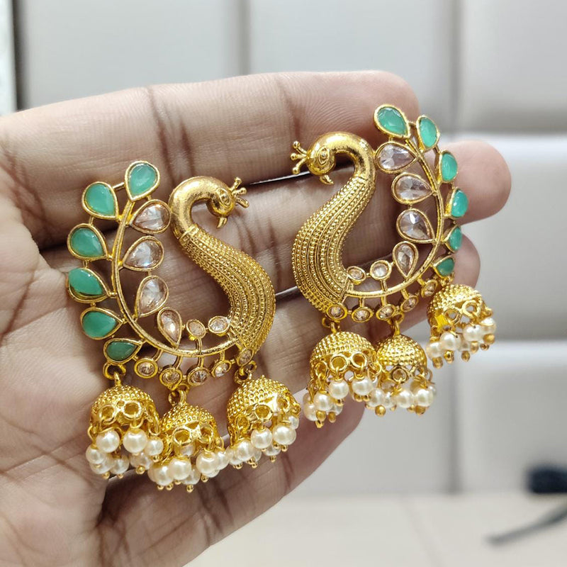 Jewel Addiction Copper Gold Plated Jhumki Earrings