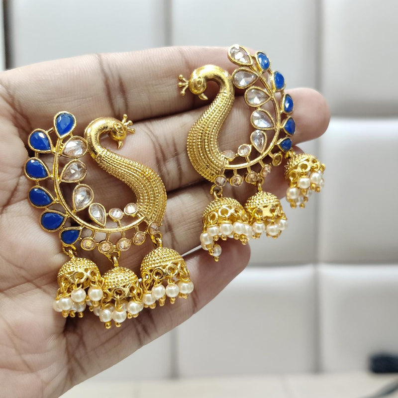 Jewel Addiction Copper Gold Plated Jhumki Earrings