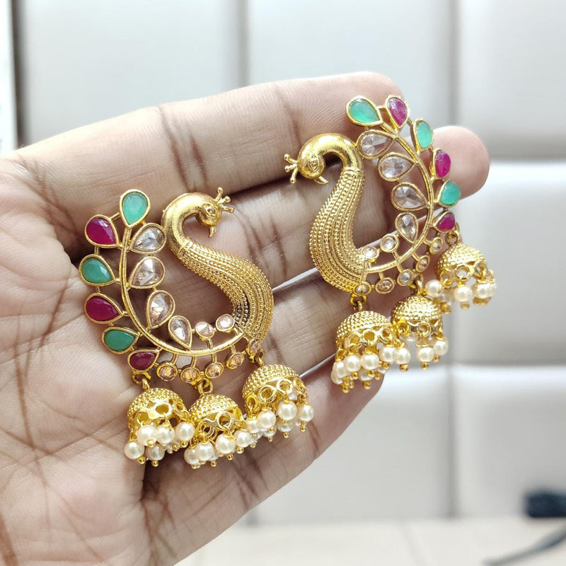 Jewel Addiction Copper Gold Plated Jhumki Earrings