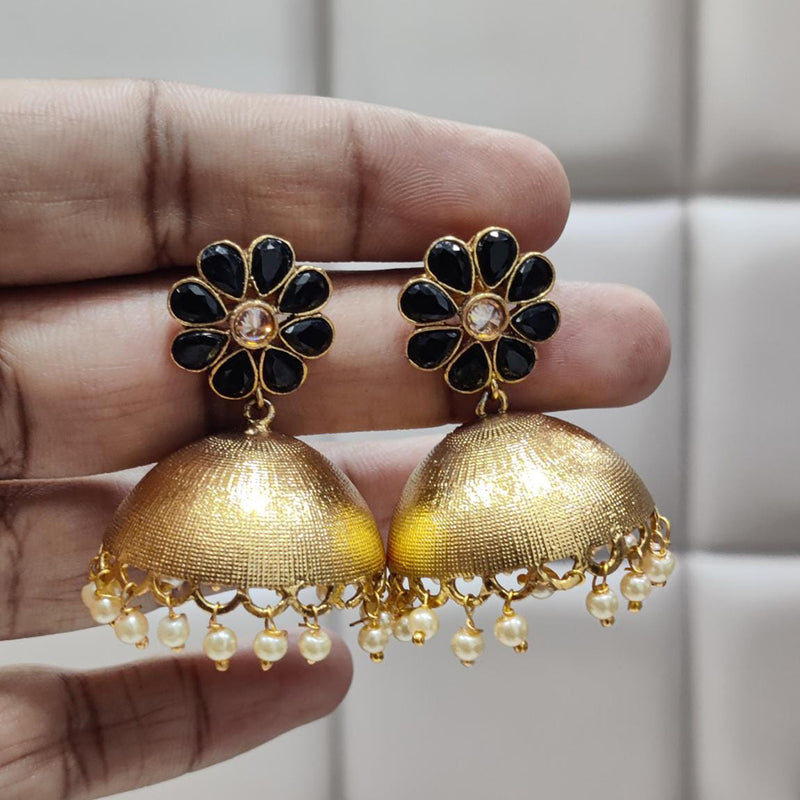 Jewel Addiction Copper Gold Plated Jhumki Earrings