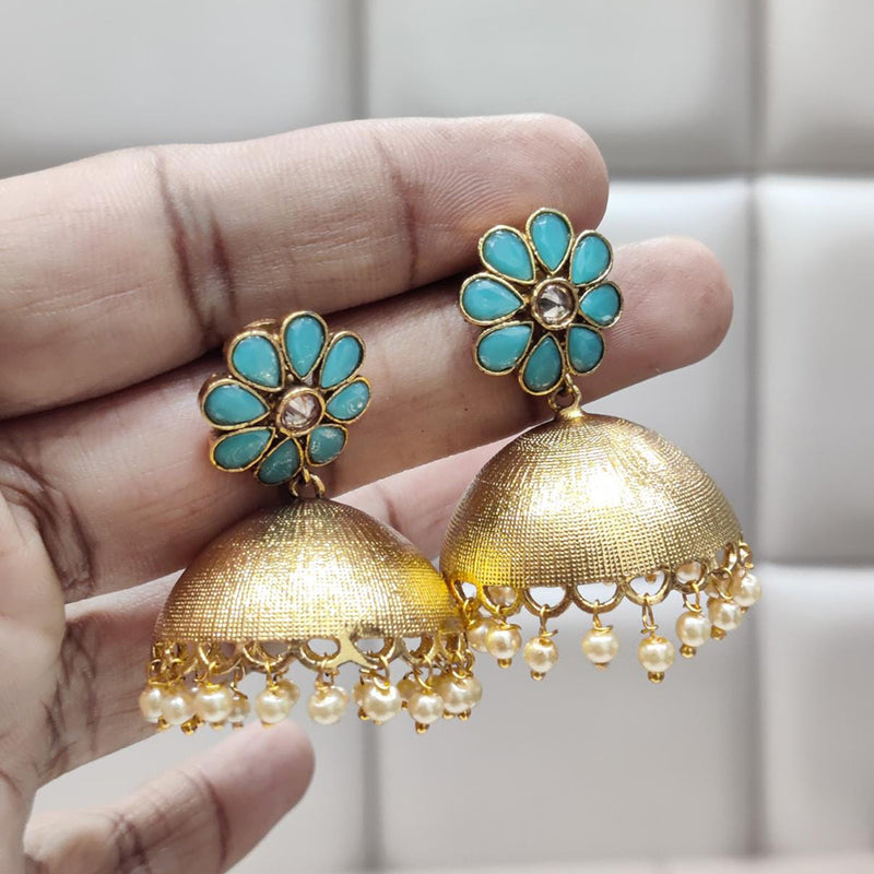 Jewel Addiction Copper Gold Plated Jhumki Earrings