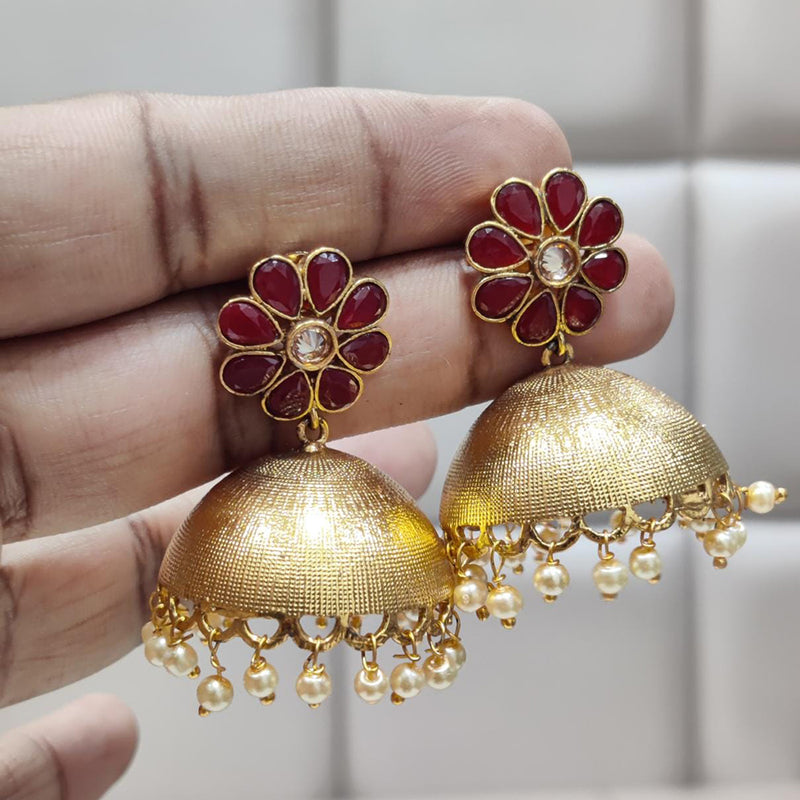 Jewel Addiction Copper Gold Plated Jhumki Earrings