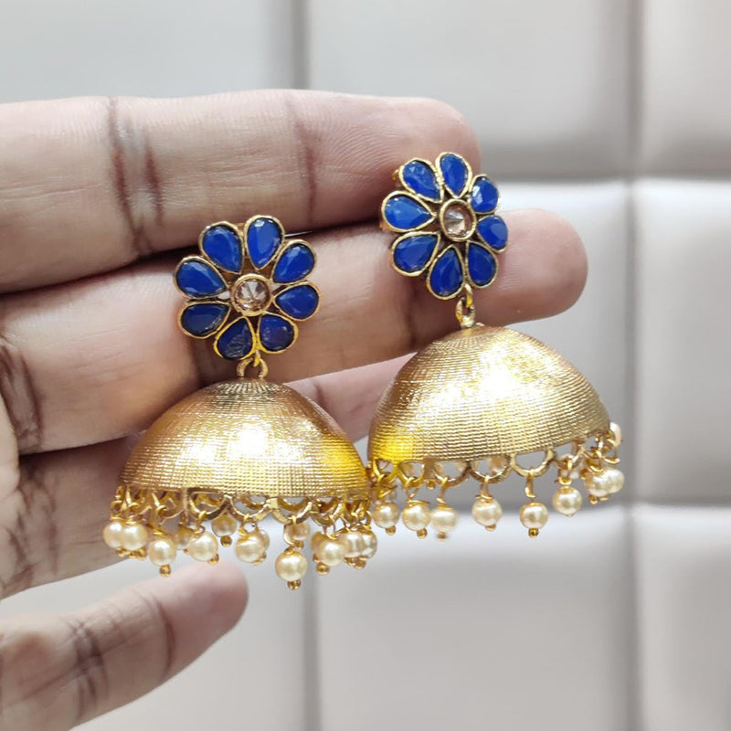 Jewel Addiction Copper Gold Plated Jhumki Earrings