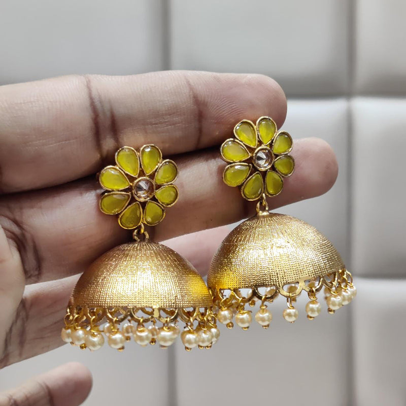 Jewel Addiction Copper Gold Plated Jhumki Earrings