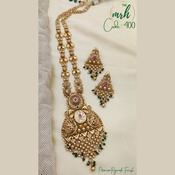 Jewel Addiction Copper Gold Long Necklace Set