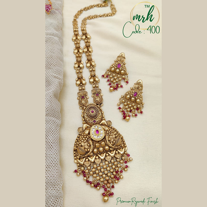 Jewel Addiction Copper Gold Long Necklace Set