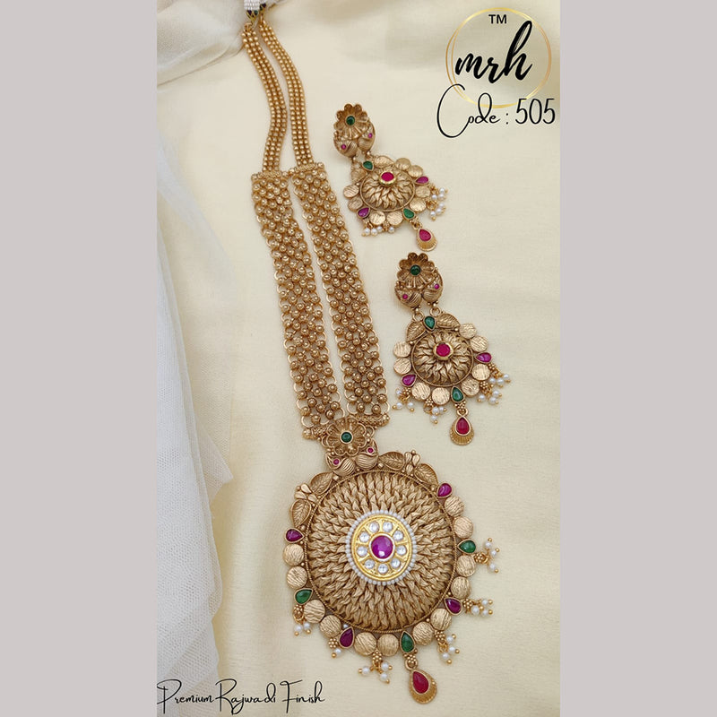 Jewel Addiction Copper Gold Long Necklace Set