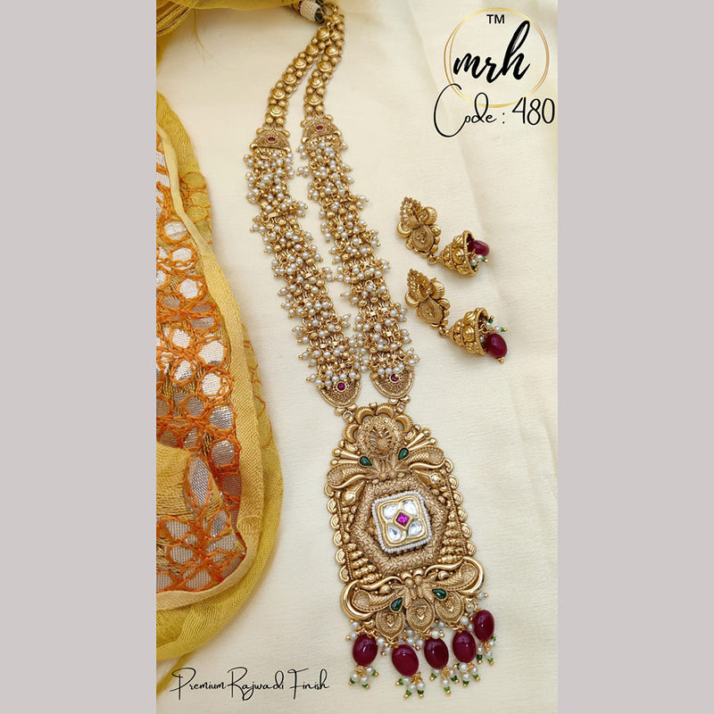 Jewel Addiction Copper Gold Long Necklace Set