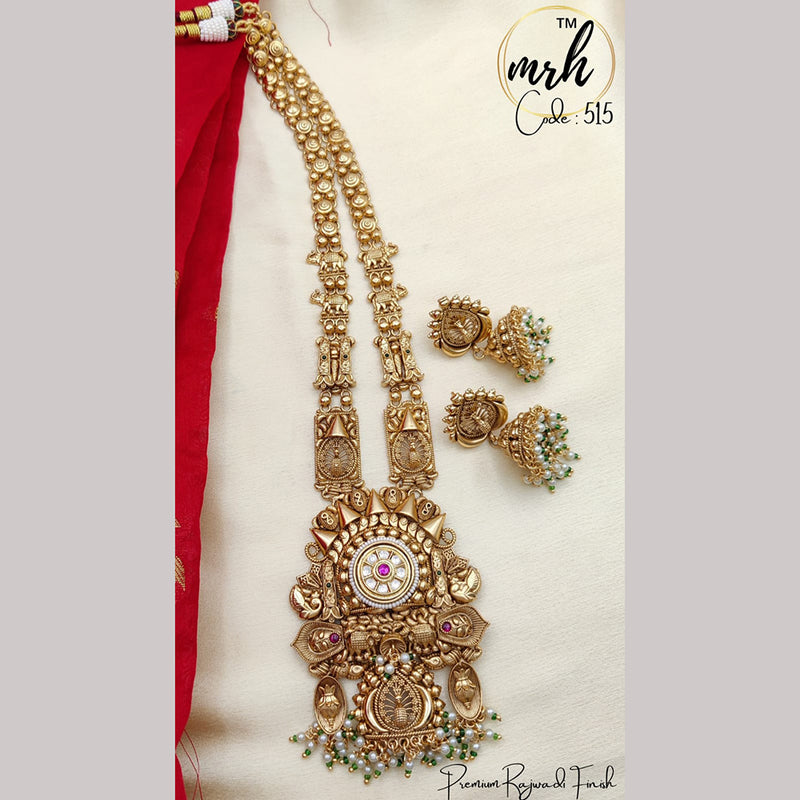 Jewel Addiction Copper Gold Long Necklace Set