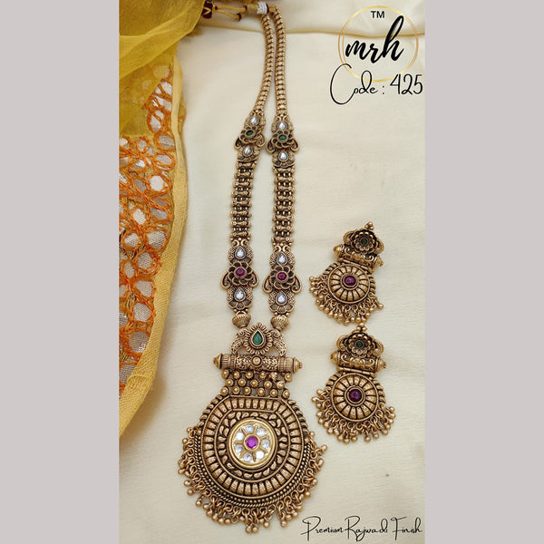 Jewel Addiction Copper Gold Long Necklace Set