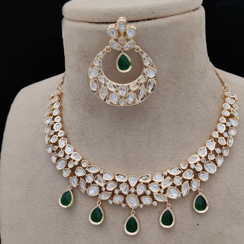 Jewel Addiction Gold Plated Kundan Necklace Set