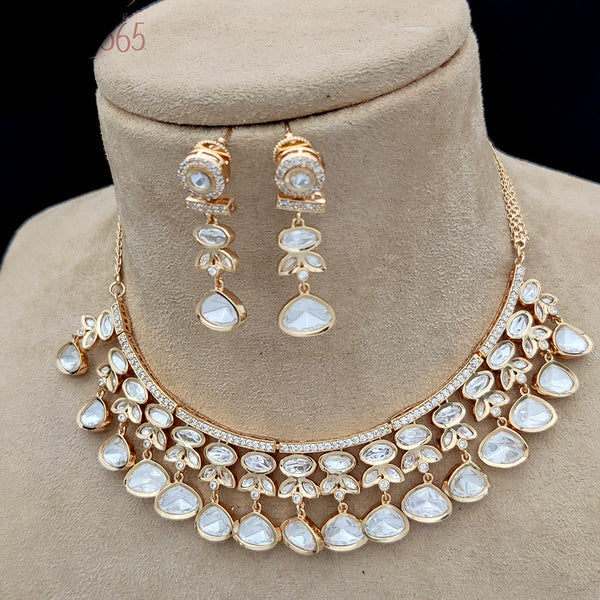 Jewel Addiction Gold Plated Kundan Necklace Set