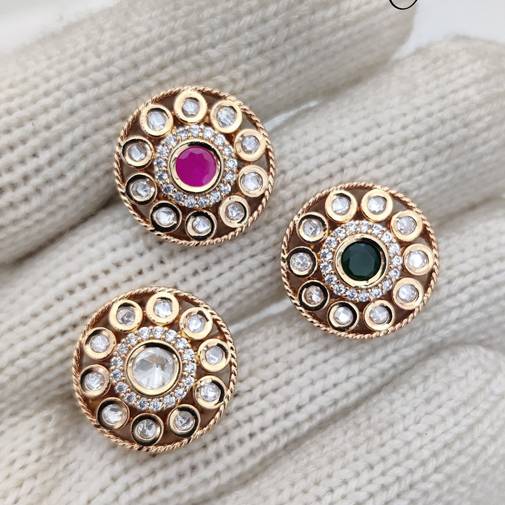 Jewel Addiction Gold Plated Kundan Adjustable Ring (1 Piece Only)