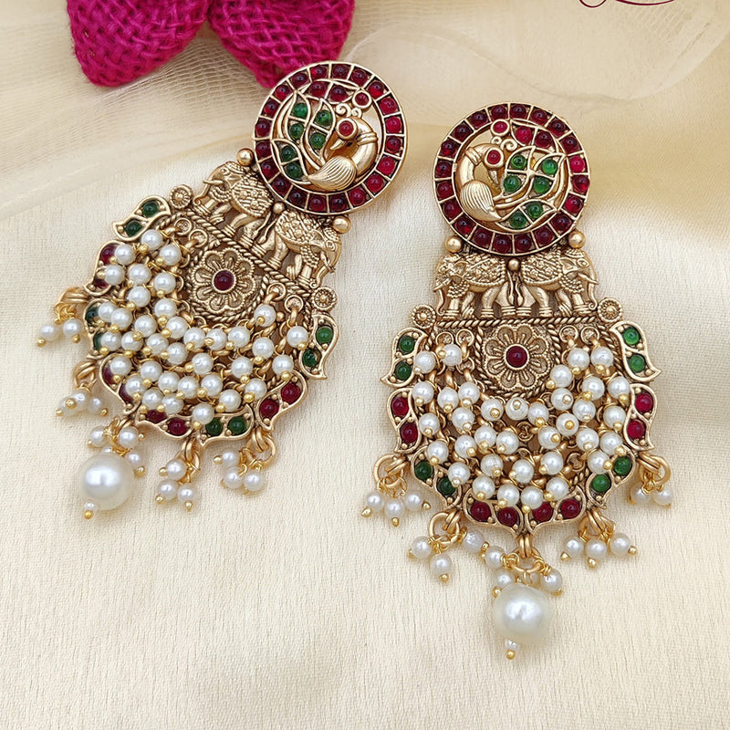 Jewel Addiction Copper Rajwadi Finish Dangler Earrings