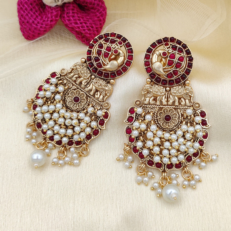 Jewel Addiction Copper Rajwadi Finish Dangler Earrings