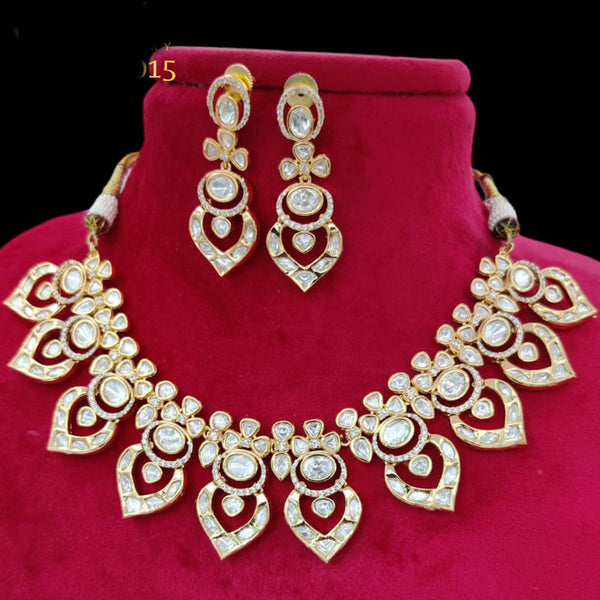 Jewel Addiction Gold Plated Polki Kundan Necklace Set