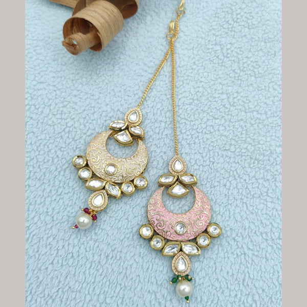 Jewel Addiction Gold Plated Polki Kundan Mangtikka