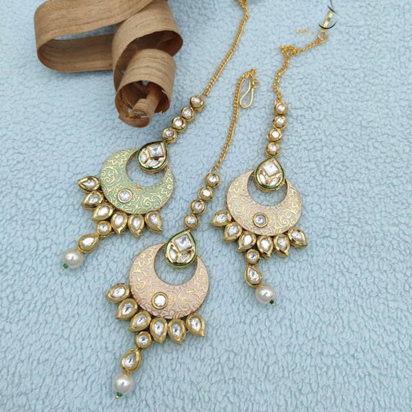 Jewel Addiction Gold Plated Polki Kundan Mangtikka