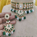 Jewel Addiction Copper Gold Plated Polki Kundan And Pearls Kundan Necklace Set