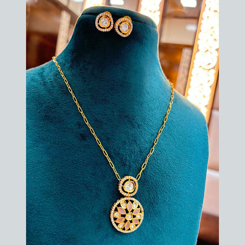 Jewel Addiction Gold Plated Pota Stone Necklace Set