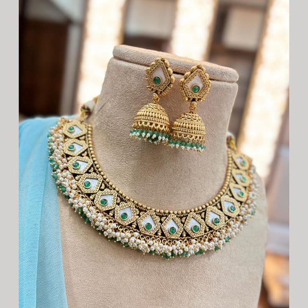 Jewel Addiction Gold Plated Kundan Stone Necklace Set