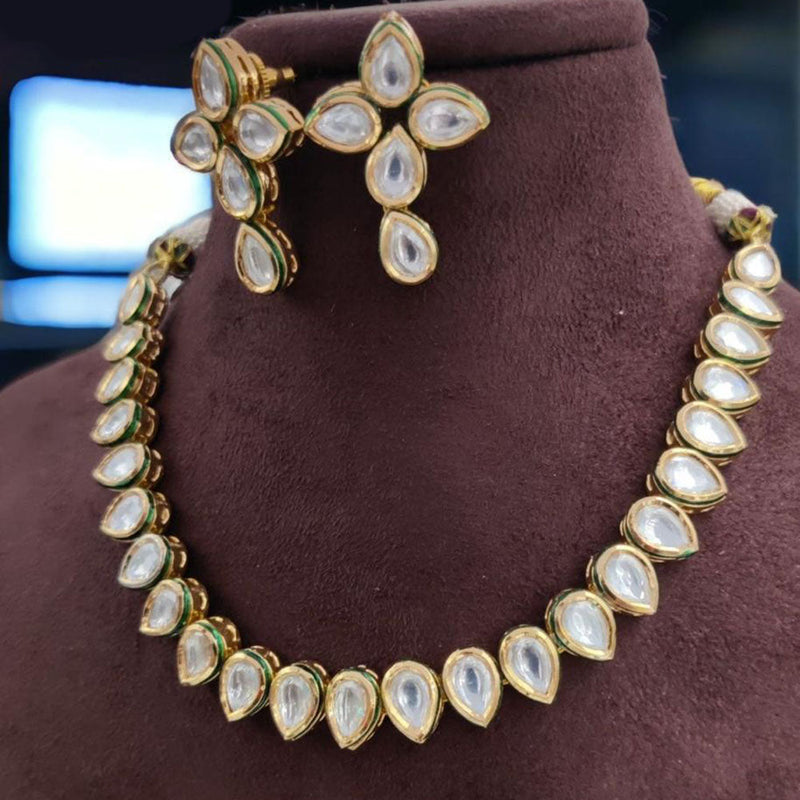 Jewel Addiction Gold Plated Kundan Stone Necklace Set