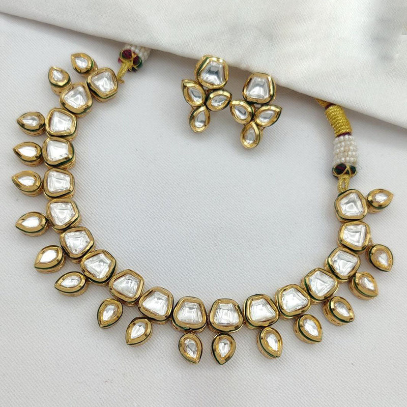 Jewel Addiction Gold Plated Kundan Stone Necklace Set