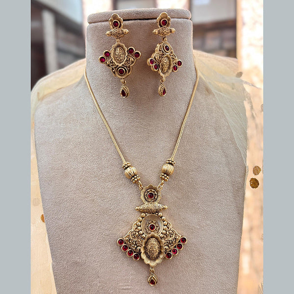 Jewel Addiction Gold Plated Pota Stone Necklace Set