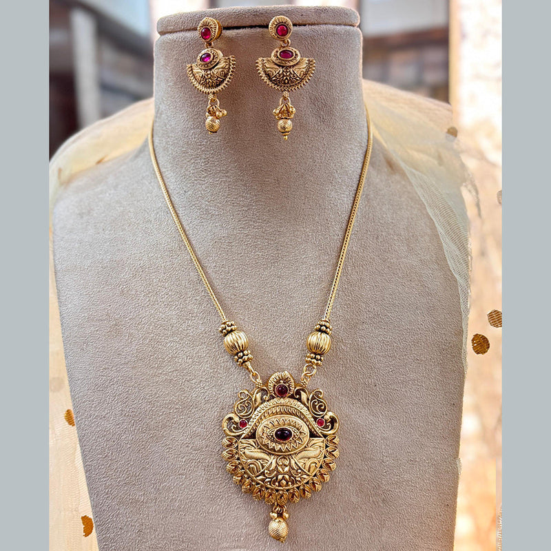 Jewel Addiction Gold Plated Pota Stone Necklace Set