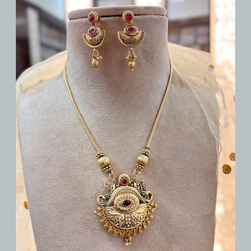 Jewel Addiction Gold Plated Pota Stone Necklace Set