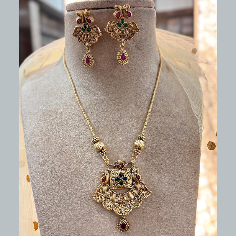 Jewel Addiction Gold Plated Pota Stone Necklace Set