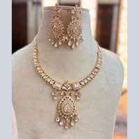 Jewel Addiction Gold Plated Polki Kundan Stone Necklace Set