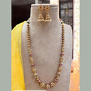 Jewel Addiction Gold Plated Pota Stone And Pearls Long Necklace Set