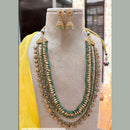 Jewel Addiction Gold Plated Pota Stone And Pearls Long Necklace Set