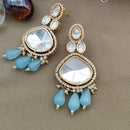 Jewel Addiction Gold Plated Polki kundan Stone And Beads Dangler Earrings