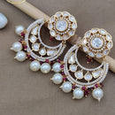 Jewel Addiction Gold Plated Polki kundan Stone And Beads Dangler Earrings
