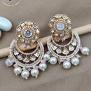 Jewel Addiction Gold Plated Polki kundan Stone And Beads Dangler Earrings