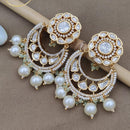 Jewel Addiction Gold Plated Polki kundan Stone And Beads Dangler Earrings