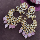 Jewel Addiction Gold Plated Polki kundan Stone And Beads Dangler Earrings