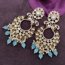 Jewel Addiction Gold Plated Polki kundan Stone And Beads Dangler Earrings