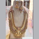 Jewel Addiction Copper Gold Pota Stone And Pearl Necklace Set