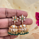 Jewel Addiction Gold Plated Polki Kundan Stone Jhumki Earrings