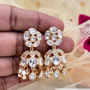 Jewel Addiction Gold Plated Polki Kundan Stone Jhumki Earrings
