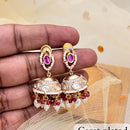 Jewel Addiction Gold Plated Polki Kundan Stone Jhumki Earrings