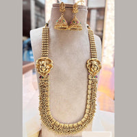 Jewel Addiction Copper Gold Pota Stone Temple Long Necklace Set