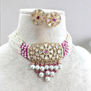 Jewel Addiction Gold Plated Polki Kundan And Pearls Choker Necklace Set