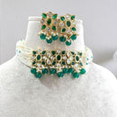 Jewel Addiction Gold Plated Polki Kundan And Pearls Choker Necklace Set