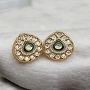 Jewel Addiction Gold Plated Polki Kundan Stone And Meenakari Studs Earrings